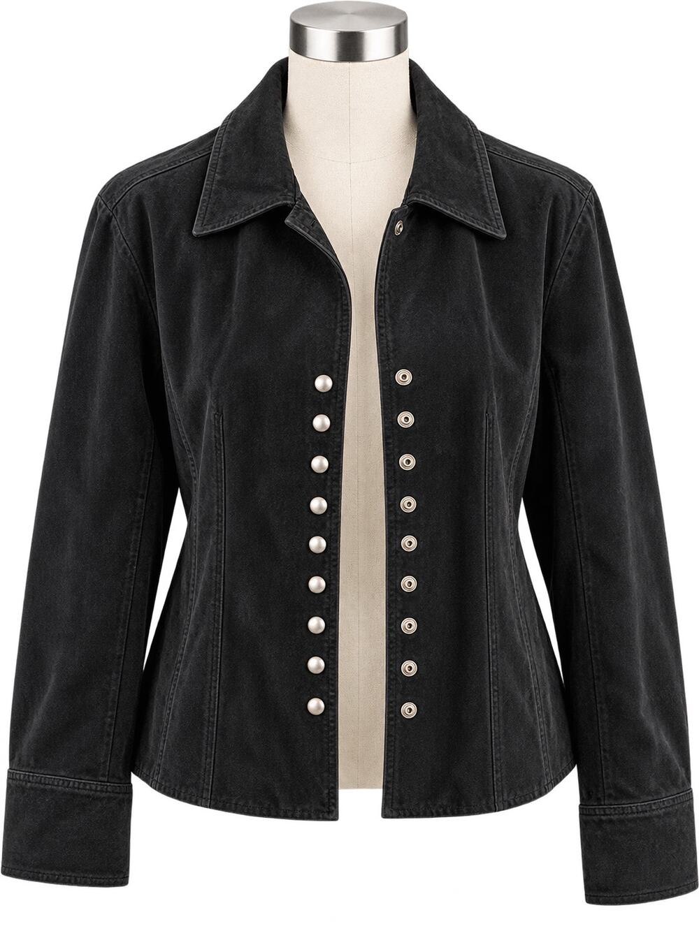 Vintage Coldwater Creek Black Genuine Suede Leather Jacket – XL